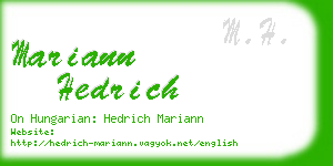 mariann hedrich business card